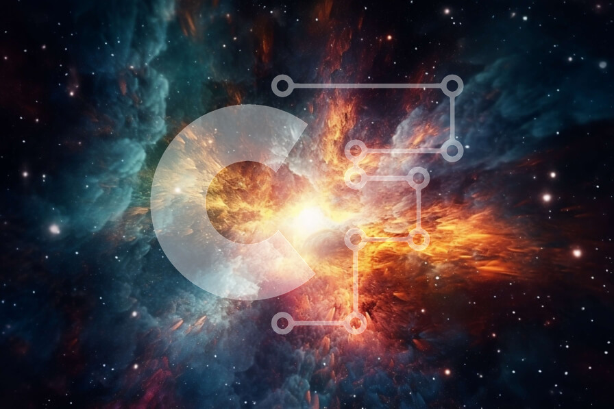 Intra Συλλεκτικό Ξύλινο Παζλ Plywood  4mm - Εκπληκτική εικόνα ενός πολύχρωμου νεφελώματος στο διάστημα Σε Ξύλινο Κουτί - Διαστάσεις: 10x10 cm – 25 κομμάτια