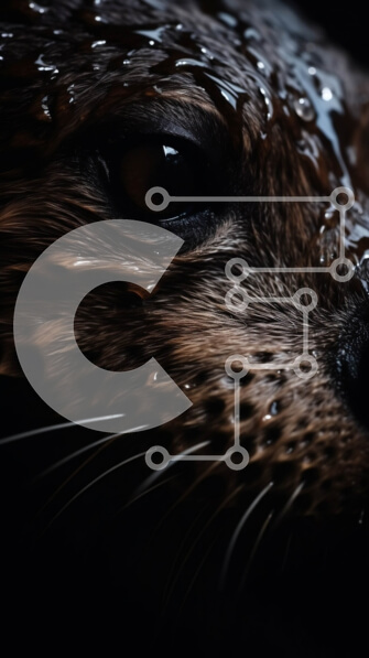 Σετ των 2 Intra Συλλεκτικό Ξύλινο Παζλ Plywood  4mm - Αξιολάτρευτη θαλάσσια ενυδρίδα από κοντά με σταγονίδια νερού Σε Ξύλινο Κουτί - Διαστάσεις: 10x10 cm – 25 κομμάτια