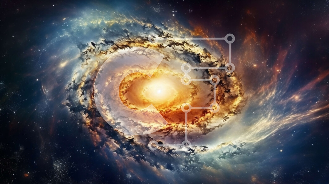 Intra Συλλεκτικό Ξύλινο Παζλ Plywood  4mm - Όμορφη εικόνα ενός σπειροειδούς γαλαξία Σε Ξύλινο Κουτί - Διαστάσεις: 10x10 cm – 25 κομμάτια