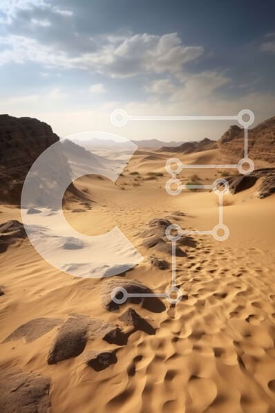 Σετ των 2 Intra Συλλεκτικό Ξύλινο Παζλ Plywood  4mm - Όμορφη εικόνα του τοπίου της ερήμου με αμμόλοφους και σχηματισμούς βράχων Σε Ξύλινο Κουτί - Διαστάσεις: 10x10 cm – 25 κομμάτια