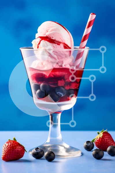 Σετ των 2 Intra Συλλεκτικό Ξύλινο Παζλ Plywood  4mm - Νόστιμο επιδόρπιο παγωτού φρούτων σε ποτήρι Σε Ξύλινο Κουτί - Διαστάσεις: 10x10 cm – 25 κομμάτια