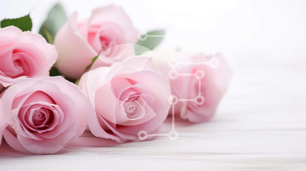 Intra Συλλεκτικό Ξύλινο Παζλ Plywood  4mm - Μπουκέτο με ροζ τριαντάφυλλα σε ξύλινο τραπέζι Σε Ξύλινο Κουτί - Διαστάσεις: 10x10 cm – 25 κομμάτια