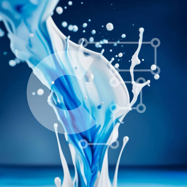 Intra Συλλεκτικό Ξύλινο Παζλ Plywood  4mm - Δυναμική και ενεργειακή εικόνα του Blue Liquid Splashing Σε Ξύλινο Κουτί - Διαστάσεις Puzzle: 10x10 cm – 25 κομμάτια