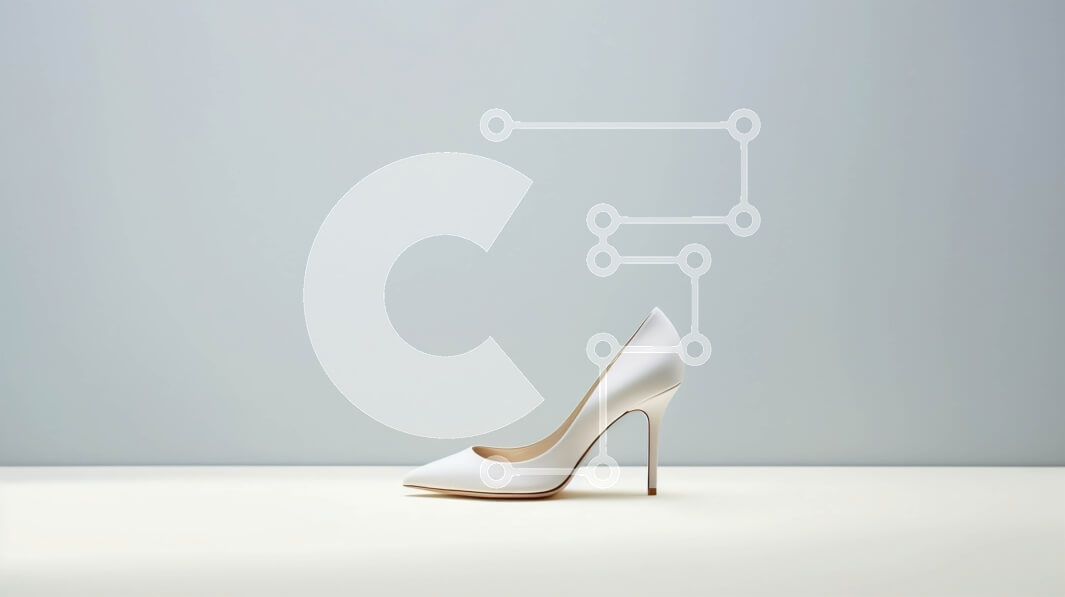 Σετ των 2 Intra Συλλεκτικό Ξύλινο Παζλ Plywood  4mm - Κομψό λευκό ψηλοτάκουνο παπούτσι με μυτερή μύτη και τακούνι στιλέτο Σε Ξύλινο Κουτί - Διαστάσεις: 10x10 cm – 25 κομμάτια