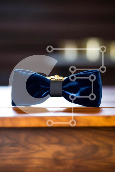 Intra Συλλεκτικό Ξύλινο Παζλ Plywood  4mm - Μπλε παπιγιόν σε ξύλινο τραπέζι Σε Ξύλινο Κουτί - Διαστάσεις: 10x10 cm – 25 κομμάτια