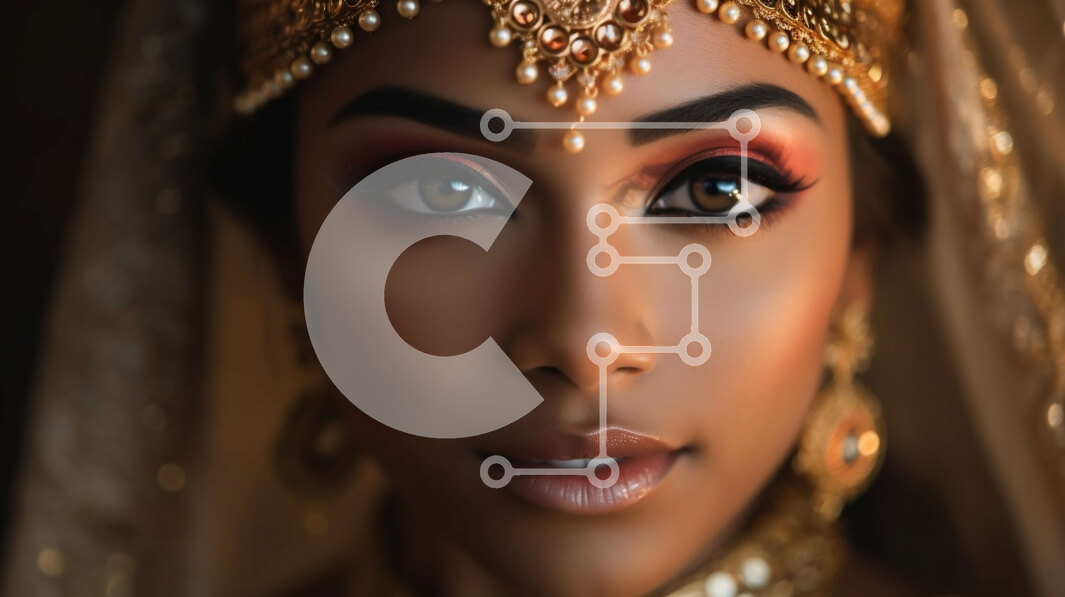 Intra Συλλεκτικό Ξύλινο Παζλ Plywood  4mm - Όμορφη εικόνα μιας γυναίκας με παραδοσιακό ινδικό πέπλο γάμου και κοσμήματα Σε Ξύλινο Κουτί - Διαστάσεις Puzzle: 10x10 cm – 25 κομμάτια