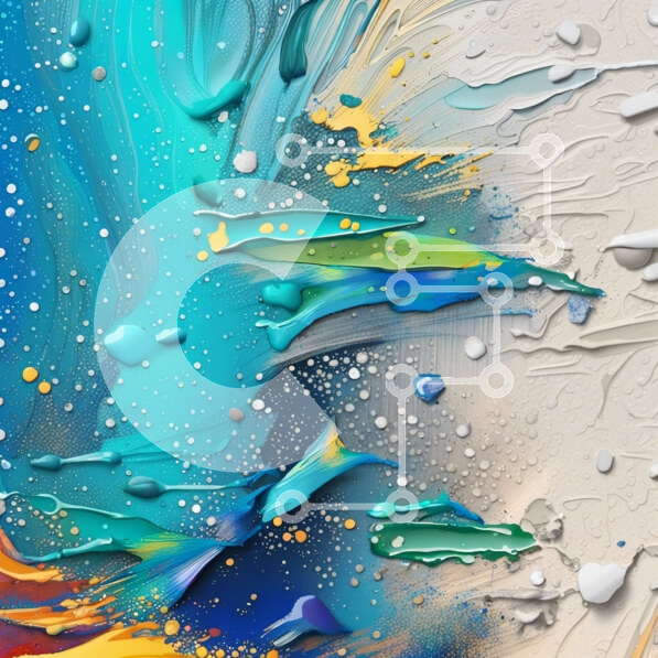 Intra Συλλεκτικό Ξύλινο Παζλ Plywood  4mm - Ζωντανή αφηρημένη ζωγραφική με δυναμικές πινελιές Σε Ξύλινο Κουτί - Διαστάσεις Puzzle: 10x10 cm – 25 κομμάτια