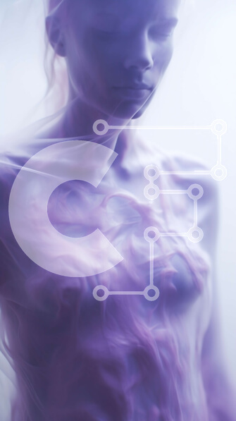 Intra Συλλεκτικό Ξύλινο Παζλ Plywood  4mm - Γυναίκα καλυμμένη με πορφυρό καπνό Σε Ξύλινο Κουτί - Διαστάσεις Puzzle: 10x10 cm – 25 κομμάτια