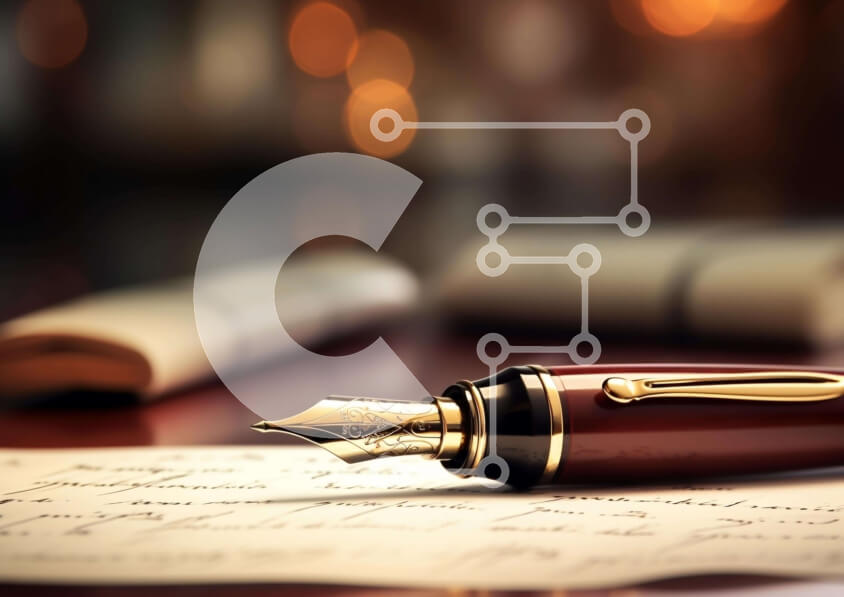 Intra Συλλεκτικό Ξύλινο Παζλ Plywood  4mm - Στυλό σε ανοιχτό κομμάτι χαρτί με βιβλία Σε Ξύλινο Κουτί - Διαστάσεις: 10x10 cm – 25 κομμάτια