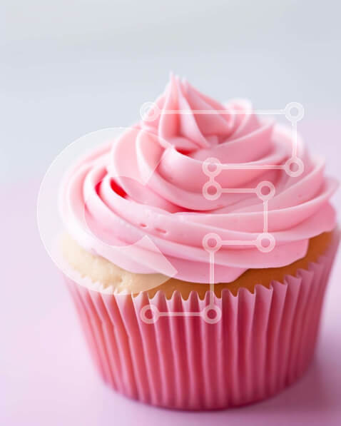 Σετ των 2 Intra Συλλεκτικό Ξύλινο Παζλ Plywood  4mm - Νόστιμο cupcake με ροζ παγωμένο σε ροζ φόντο Σε Ξύλινο Κουτί - Διαστάσεις: 10x10 cm – 25 κομμάτια