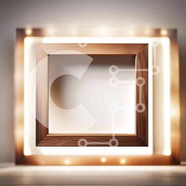 Intra Συλλεκτικό Ξύλινο Παζλ Plywood  4mm - Απλή και μινιμαλιστική εικόνα ενός κενού καμβά σε ένα ξύλινο πλαίσιο Σε Ξύλινο Κουτί - Διαστάσεις Puzzle: 10x10 cm – 25 κομμάτια