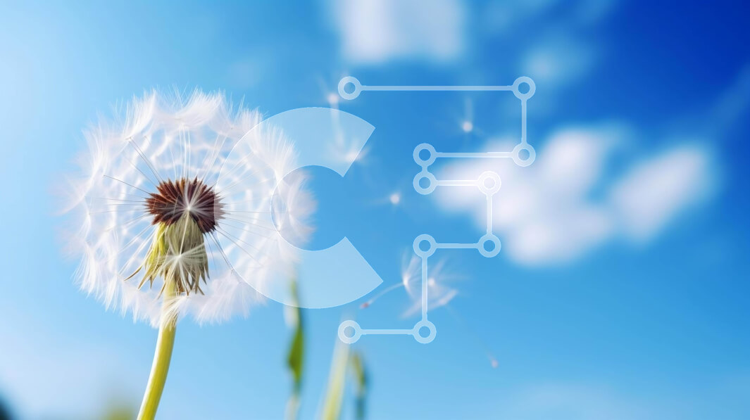 Intra Συλλεκτικό Ξύλινο Παζλ Plywood  4mm - Μονοί σπόροι πικραλίδας στον καθαρό γαλάζιο ουρανό Σε Ξύλινο Κουτί - Διαστάσεις: 10x10 cm – 25 κομμάτια