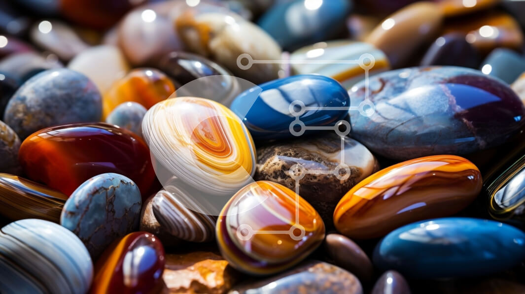 Intra Συλλεκτικό Ξύλινο Παζλ Plywood  4mm - Σωρός πολύχρωμων πολύτιμων λίθων Σε Ξύλινο Κουτί - Διαστάσεις Puzzle: 10x10 cm – 25 κομμάτια