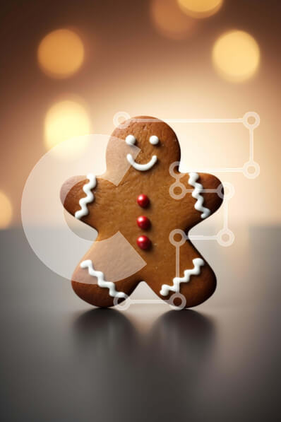 Σετ των 2 Intra Συλλεκτικό Ξύλινο Παζλ Plywood  4mm - Άνδρας με μελόψωμο στο γιορτινά διακοσμημένο τραπέζι Σε Ξύλινο Κουτί - Διαστάσεις: 10x10 cm – 25 κομμάτια