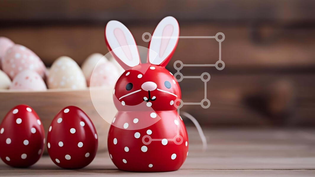 Intra Συλλεκτικό Ξύλινο Παζλ Plywood  4mm - Ειδώλιο λαγουδάκι του Πάσχα με πασχαλινά αυγά Σε Ξύλινο Κουτί - Διαστάσεις: 10x10 cm – 25 κομμάτια