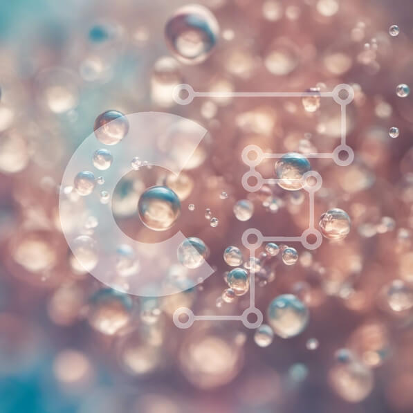 Intra Συλλεκτικό Ξύλινο Παζλ Plywood  4mm - Κοντινό πλάνο φυσαλίδων που επιπλέουν στον αέρα Σε Ξύλινο Κουτί - Διαστάσεις Puzzle: 10x10 cm – 25 κομμάτια