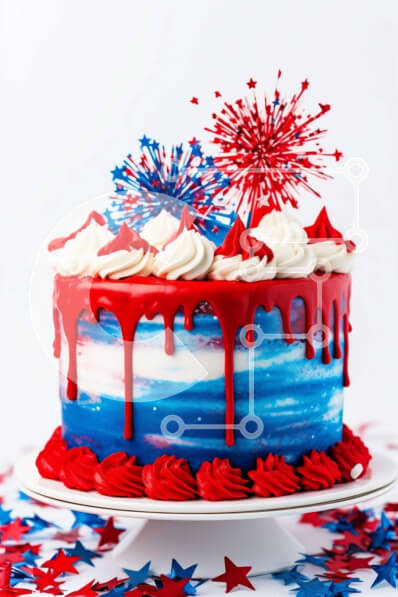 Intra Συλλεκτικό Ξύλινο Παζλ Plywood  4mm - Πατριωτική τούρτα με διακόσμηση πυροτεχνημάτων Σε Ξύλινο Κουτί - Διαστάσεις: 10x10 cm – 25 κομμάτια