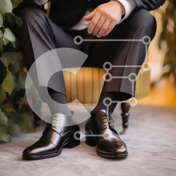 Intra Συλλεκτικό Ξύλινο Παζλ Plywood  4mm - Άνδρας με κοστούμι που χαλαρώνει σε πολυθρόνα με φυτά Σε Ξύλινο Κουτί - Διαστάσεις Puzzle: 10x10 cm – 25 κομμάτια