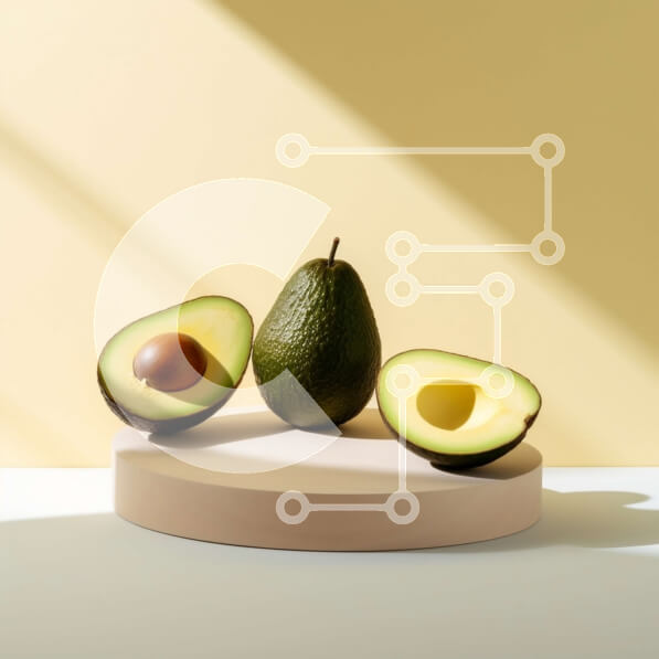 Σετ των 2 Intra Συλλεκτικό Ξύλινο Παζλ Plywood  4mm - Ώριμα αβοκάντο σε ξύλινο ξύλο κοπής Σε Ξύλινο Κουτί - Διαστάσεις: 10x10 cm – 25 κομμάτια