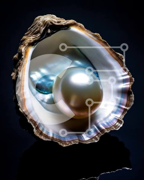 Intra Συλλεκτικό Ξύλινο Παζλ Plywood  4mm - Εκπληκτική εικόνα ενός μαργαριταριού μέσα σε ένα κέλυφος στρειδιού Σε Ξύλινο Κουτί - Διαστάσεις Puzzle: 10x10 cm – 25 κομμάτια