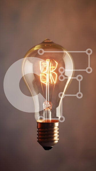 Intra Συλλεκτικό Ξύλινο Παζλ Plywood  4mm - Όμορφη εικόνα μιας λάμπας με ένα λαμπερό νήμα Σε Ξύλινο Κουτί - Διαστάσεις: 10x10 cm – 25 κομμάτια