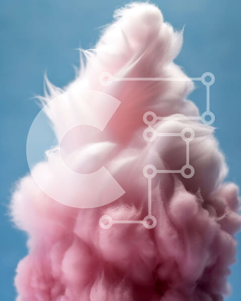 Intra Συλλεκτικό Ξύλινο Παζλ Plywood  4mm - Ονειρική εικόνα του ροζ βαμβακερού σύννεφου στον ουρανό Σε Ξύλινο Κουτί - Διαστάσεις: 10x10 cm – 25 κομμάτια