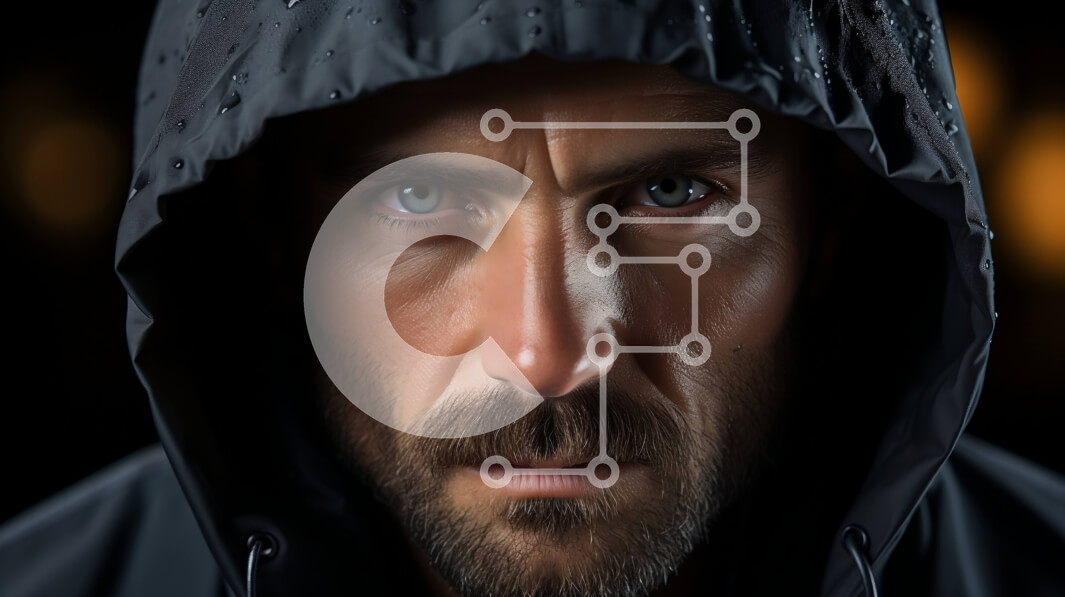 Intra Συλλεκτικό Ξύλινο Παζλ Plywood  4mm - Σοβαρός άντρας με σταγονίδια νερού στο πρόσωπο και τα μαλλιά του Σε Ξύλινο Κουτί - Διαστάσεις Puzzle: 10x10 cm – 25 κομμάτια