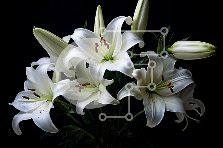 Intra Συλλεκτικό Ξύλινο Παζλ Plywood  4mm - Εκπληκτική εικόνα μιας ανθοδέσμης λευκού κρίνου σε ένα βάζο Σε Ξύλινο Κουτί - Διαστάσεις: 10x10 cm – 25 κομμάτια