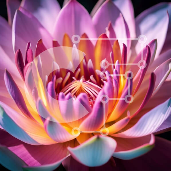 Intra Συλλεκτικό Ξύλινο Παζλ Plywood  4mm - Όμορφη εικόνα ενός ροζ λουλουδιού λωτού Σε Ξύλινο Κουτί - Διαστάσεις: 10x10 cm – 25 κομμάτια