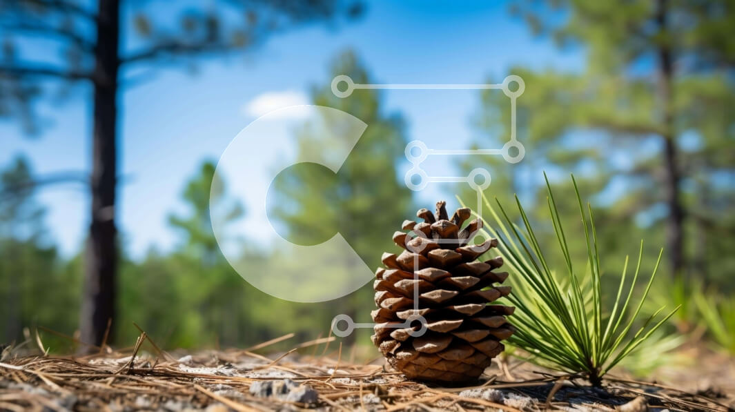 Intra Συλλεκτικό Ξύλινο Παζλ Plywood  4mm - Πεύκο στο δάσος που περιβάλλεται από πεύκα Σε Ξύλινο Κουτί - Διαστάσεις: 10x10 cm – 25 κομμάτια