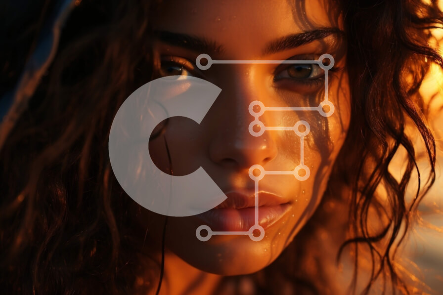 Intra Συλλεκτικό Ξύλινο Παζλ Plywood  4mm - Σοβαρή γυναίκα με μακριά σγουρά μαλλιά και σκούρα μάτια Σε Ξύλινο Κουτί - Διαστάσεις Puzzle: 10x10 cm – 25 κομμάτια