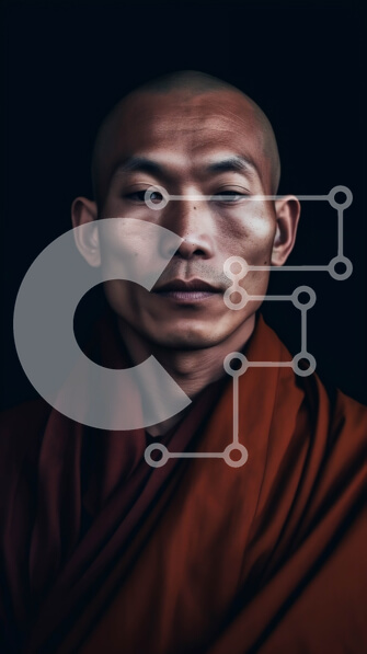 Intra Συλλεκτικό Ξύλινο Παζλ Plywood  4mm - Φωτογραφία σοβαρού άνδρα με κόκκινη ρόμπα Σε Ξύλινο Κουτί - Διαστάσεις Puzzle: 10x10 cm – 25 κομμάτια