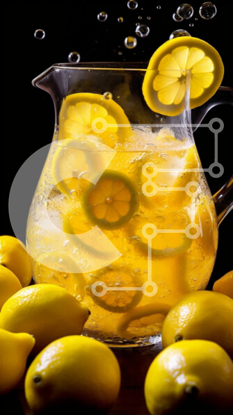 Intra Συλλεκτικό Ξύλινο Παζλ Plywood  4mm - Δροσερή και δροσιστική λεμονάδα με αιωρούμενες φέτες λεμονιού Σε Ξύλινο Κουτί - Διαστάσεις: 10x10 cm – 25 κομμάτια