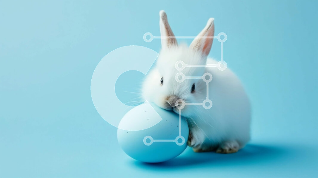 Σετ των 2 Intra Συλλεκτικό Ξύλινο Παζλ Plywood  4mm - Λευκό λαγουδάκι με πασχαλινό αυγό Σε Ξύλινο Κουτί - Διαστάσεις: 10x10 cm – 25 κομμάτια