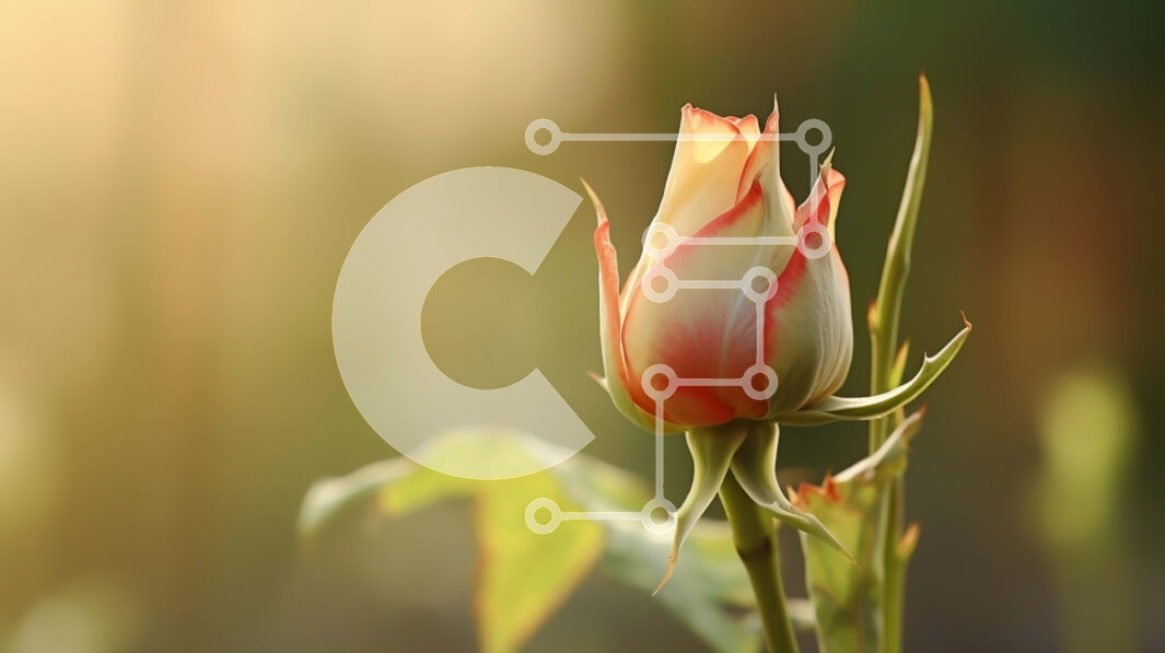 Intra Συλλεκτικό Ξύλινο Παζλ Plywood  4mm - Μονό ροζ τριαντάφυλλο που μεγαλώνει έξω από το έδαφος Σε Ξύλινο Κουτί - Διαστάσεις: 10x10 cm – 25 κομμάτια