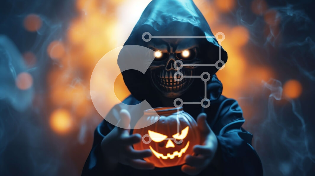 Intra Συλλεκτικό Ξύλινο Παζλ Plywood  4mm - Παιδί με την κολοκύθα αποκριών Σε Ξύλινο Κουτί - Διαστάσεις Puzzle: 10x10 cm – 25 κομμάτια