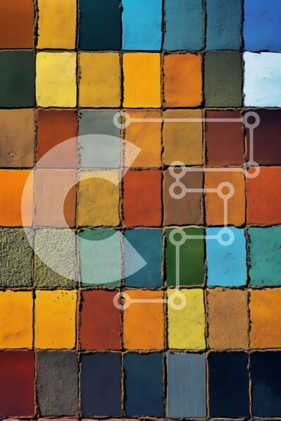 Intra Συλλεκτικό Ξύλινο Παζλ Plywood  4mm - Μοτίβο φόντου πολύχρωμο μωσαϊκό Σε Ξύλινο Κουτί - Διαστάσεις Puzzle: 10x10 cm – 25 κομμάτια