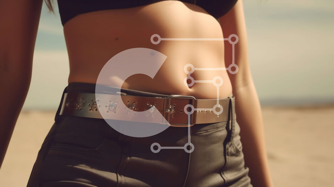 Intra Συλλεκτικό Ξύλινο Παζλ Plywood  4mm - Κομψή γυναίκα με μαύρο μπικίνι και τατουάζ στην παραλία Σε Ξύλινο Κουτί - Διαστάσεις Puzzle: 10x10 cm – 25 κομμάτια