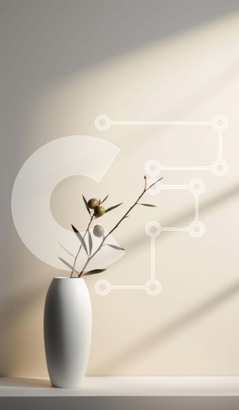 Intra Συλλεκτικό Ξύλινο Παζλ Plywood  4mm - Λευκό βάζο με κλαδί ελιάς στο ράφι Σε Ξύλινο Κουτί - Διαστάσεις Puzzle: 10x10 cm – 25 κομμάτια