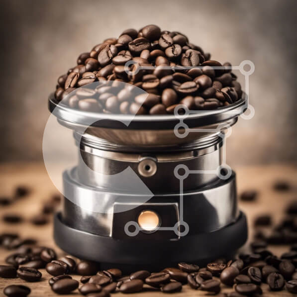 Σετ των 2 Intra Συλλεκτικό Ξύλινο Παζλ Plywood  4mm - Μύλος καφέ με διάσπαρτους κόκκους καφέ σε ξύλινη επιφάνεια Σε Ξύλινο Κουτί - Διαστάσεις: 10x10 cm – 25 κομμάτια