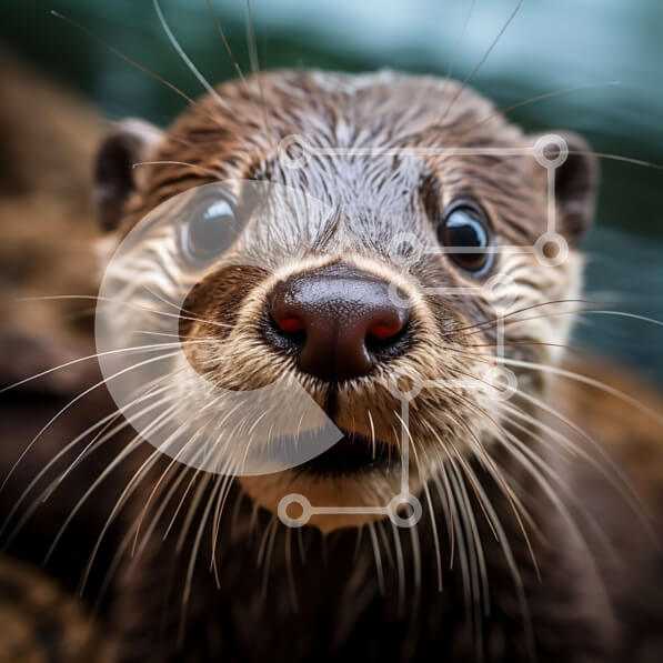 Intra Συλλεκτικό Ξύλινο Παζλ Plywood  4mm - Κοντινό πλάνο προσώπου μωρού ενυδρίδας Σε Ξύλινο Κουτί - Διαστάσεις: 10x10 cm – 25 κομμάτια