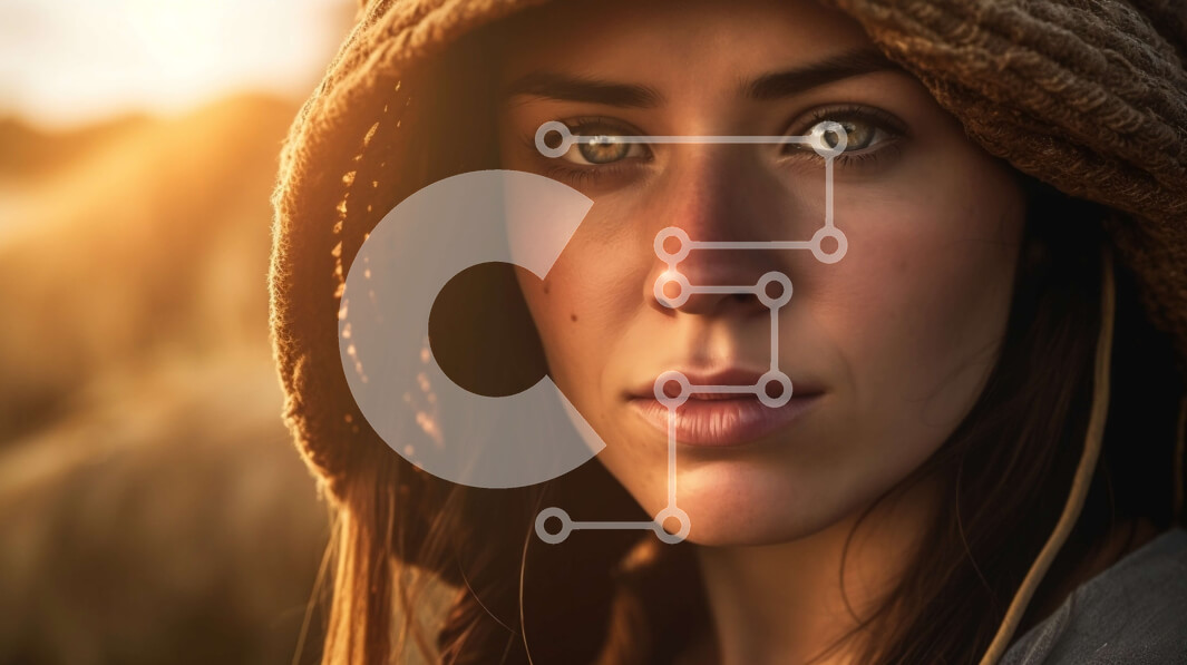 Intra Συλλεκτικό Ξύλινο Παζλ Plywood  4mm - Σοβαρό πορτρέτο νεαρής γυναίκας που φορά καφέ κουκούλα Σε Ξύλινο Κουτί - Διαστάσεις Puzzle: 10x10 cm – 25 κομμάτια