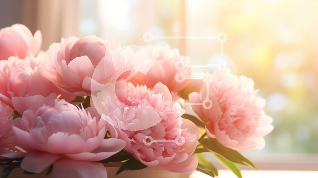 Intra Συλλεκτικό Ξύλινο Παζλ Plywood  4mm - Ροζ λουλούδια σε βάζο από ανοιχτό παράθυρο με πράσινο Σε Ξύλινο Κουτί - Διαστάσεις: 10x10 cm – 25 κομμάτια