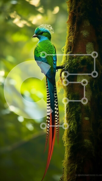 Σετ των 2 Intra Συλλεκτικό Ξύλινο Παζλ Plywood  4mm - Δονούμενο πουλί στο καταπράσινο δάσος - Φωτογραφία Αρχείου Σε Ξύλινο Κουτί - Διαστάσεις: 10x10 cm – 25 κομμάτια