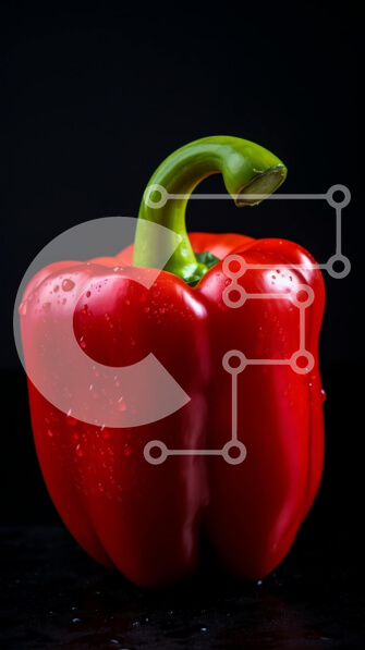 Intra Συλλεκτικό Ξύλινο Παζλ Plywood  4mm - Κόκκινο πιπέρι σε μαύρη επιφάνεια Σε Ξύλινο Κουτί - Διαστάσεις: 10x10 cm – 25 κομμάτια