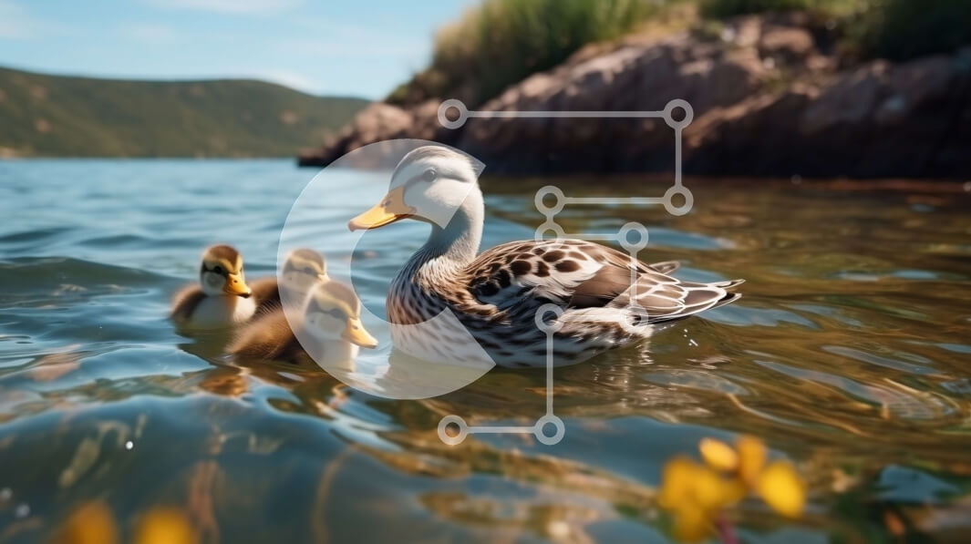 Intra Συλλεκτικό Ξύλινο Παζλ Plywood  4mm - Αξιολάτρευτα παπάκια με τη μητέρα τους Σε Ξύλινο Κουτί - Διαστάσεις: 10x10 cm – 25 κομμάτια