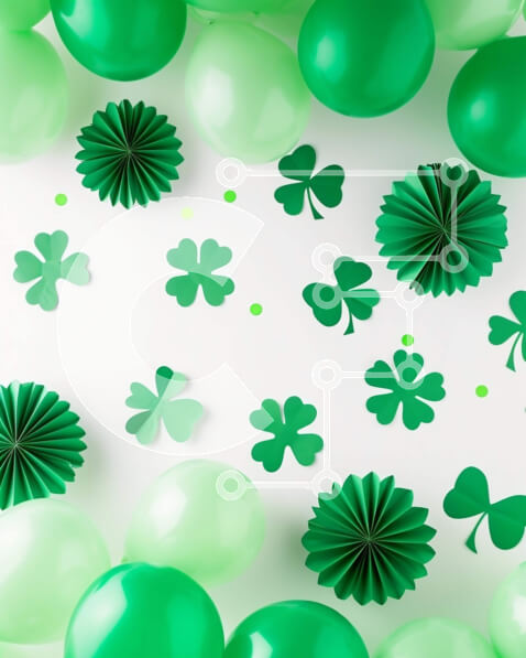 Intra Συλλεκτικό Ξύλινο Παζλ Plywood  4mm - Γιορτή του Αγίου Πατρικίου με πράσινες διακοσμήσεις Σε Ξύλινο Κουτί - Διαστάσεις: 10x10 cm – 25 κομμάτια