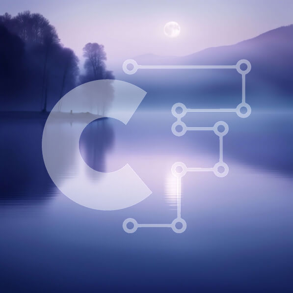 Intra Συλλεκτικό Ξύλινο Παζλ Plywood  4mm - Σκηνή ομιχλώδους φεγγαριού με αντανακλάσεις στο ακίνητο νερό Σε Ξύλινο Κουτί - Διαστάσεις: 10x10 cm – 25 κομμάτια