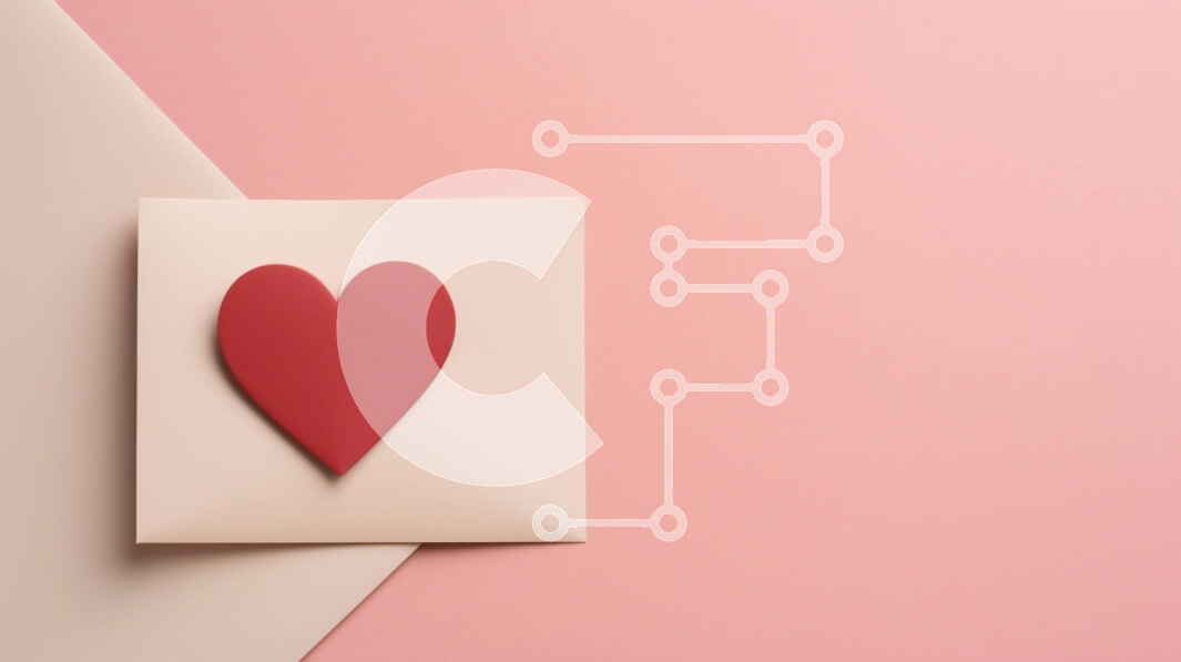 Intra Συλλεκτικό Ξύλινο Παζλ Plywood  4mm - Φάκελος για την ημέρα του Αγίου Βαλεντίνου με κομμένη καρδιά σε ροζ φόντο Σε Ξύλινο Κουτί - Διαστάσεις: 10x10 cm – 25 κομμάτια