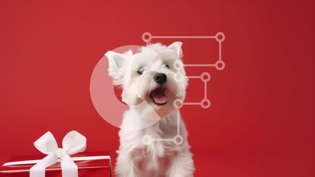 Σετ των 2 Intra Συλλεκτικό Ξύλινο Παζλ Plywood  4mm - Συγκινημένος σκύλος με ανοιχτό κουτί δώρου Σε Ξύλινο Κουτί - Διαστάσεις: 10x10 cm – 25 κομμάτια